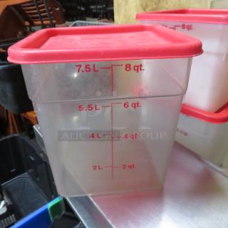 6 Quart Food Storage Container With Lid. 2XBID