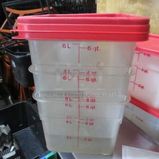6 Quart Food Storage Container With Lid. 3XBID