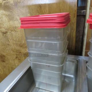 8 Quart  Food Storage Container With Lid. 4XBID
