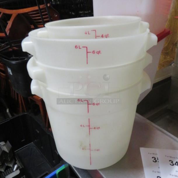 Assorted Size Round Food Storage Containers. 4XBID - Image 1 of 1