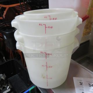 Assorted Size Round Food Storage Containers. 4XBID