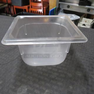 1/6 Size 4 Inch Deep Food Storage Container. 10XBID