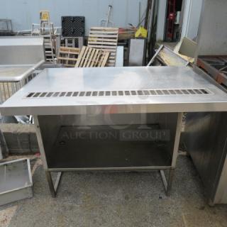 One Stainless Steel Table With Drain Tray And A SS Under Shelf. 46X32X34.5.