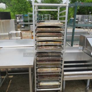 One Winholt Aluminum Speed Rack On Casters. NO PANS! 20.5X26X69