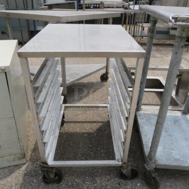 One Aluminum Speed Rack With Al Top On Casters. 20.5X26X34 - Image 1 of 1