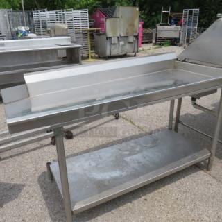 One Stainless Steel Clean Side Dishwasher Table. 66X30X38 - Item #1188740