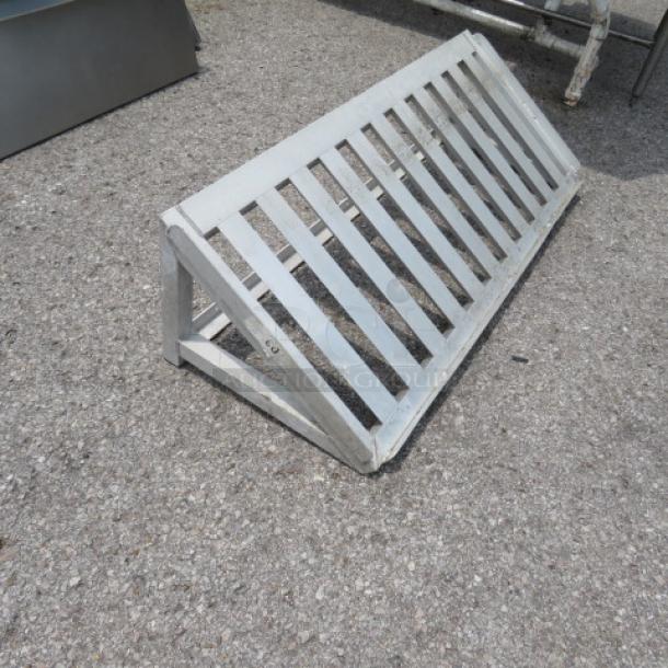One Wall Mount Aluminum Dunnage Rack. 48X21X13 - Image 2 of 2