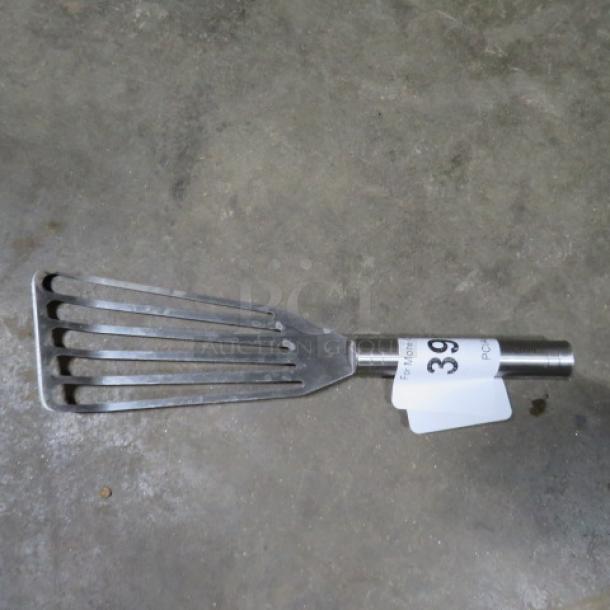 One Stainless Steel Slotted Turner. - Image 1 of 1