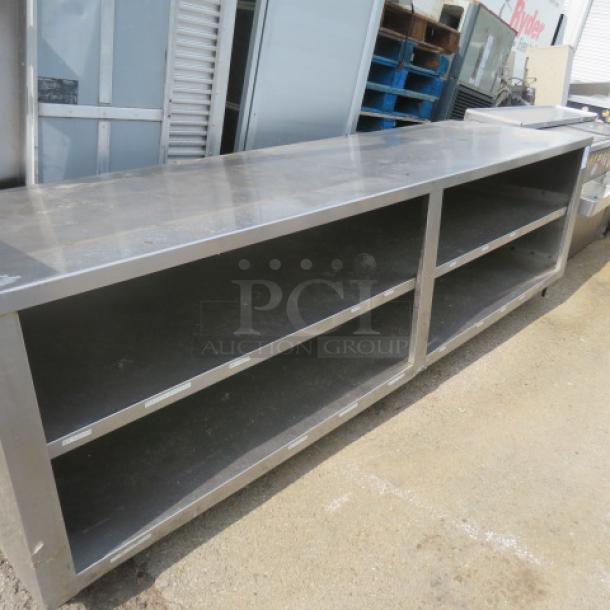 One Stainless Steel Work Table With 2 SS Under Shelves, And L Side Splash. 108X30X38 - Image 2 of 2