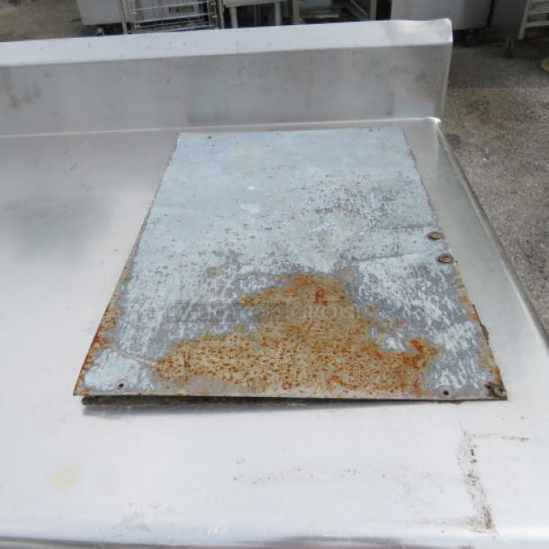 One Stainless Steel Cabinet With 2 Stainless Steel Under Shelves And A Back Splash. 72X24X39 - Image 2 of 4