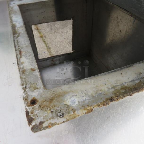 One Stainless Steel Cabinet With 2 Stainless Steel Under Shelves And A Back Splash. 72X24X39 - Image 4 of 4