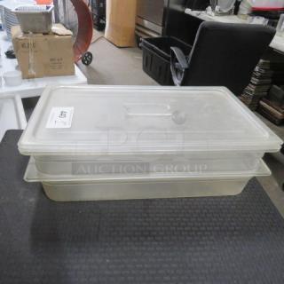 Full Size 4 Inch Deep Food Storage Container With Lid. 2XBID
