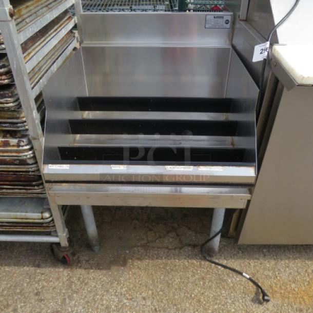 One Krowne Stainless Steel 4 Tier Bottle Display. Model# 21-24RD. 24X27X34 - Image 1 of 1
