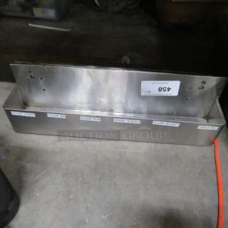 One Stainless Steel Bottle Rail.