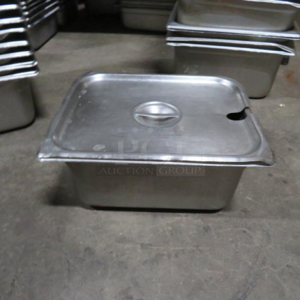 1/2 Size 6 Inch Deep  Hotel Pan With Lid. 5XBID - Image 1 of 1