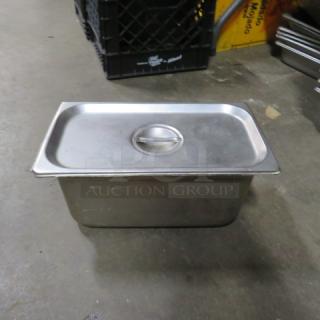 1/3 Size 6 Inch Deep Hotel Pan With Lid. 5XBID