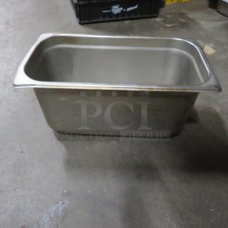 1/3 Size 6 Inch Deep Hotel Pan. 10XBID