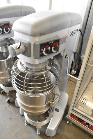 Hobart Legacy Metal Commercial Floor Style Planetary Dough Mixer w/ Stainless Steel Mixing Bowl, Bowl Dolly, Bowl Guard, Dough Hook and Paddle Attachment. - Item #1182689
