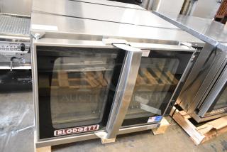 LIKE NEW! 2023 Blodgett HVH-100G Stainless Steel Commercial HydroVection Single Natural Gas Powered Full Size Convection Oven w/ View Through Doors, and Thermostatic Controls. 60,000 BTU.