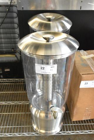 2 Stainless Steel and Clear Poly Beverage Holder. 2 Times Your Bid!