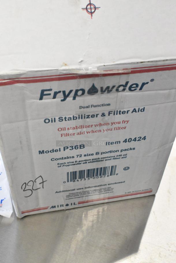 BRAND NEW SCRATCH AND DENT! Box of MirOil P36B FryPowder 240 mL Fry Oil Stabilizer / Filter Powder - 72/Case - Image 5 of 5