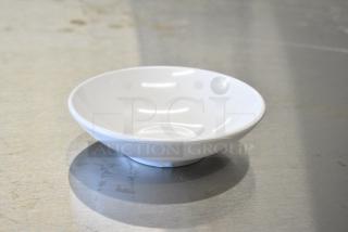 BRAND NEW SCRATCH AND DENT! GET B-453-AW Settlement 4.5 oz. Ivory (American White) Melamine Round Side Dish Bowl - 48/Case