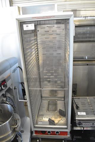 BRAND NEW SCRATCH AND DENT! Avantco 177HPI1836 Full Size Insulated Heated Holding / Proofing Cabinet with Clear Door on Commercial Casters. 120 Volts, 1 Phase.