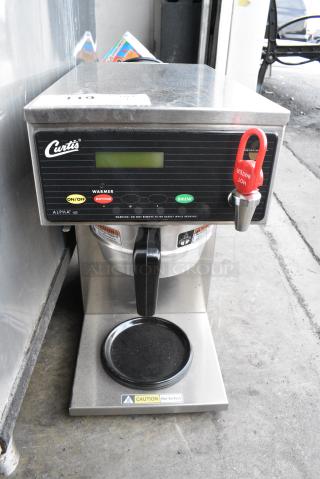 Curtis ALP1GT12A000 Stainless Steel Commercial Countertop Coffee Machine w/ Hot Water Dispenser and Metal Brew Basket. 120 Volts, 1 Phase. - Item #1182871