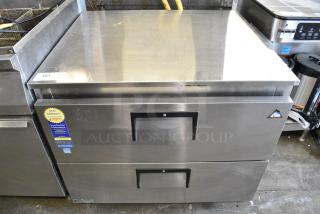 Everest ETBSR2-D2 Stainless Steel Commercial 2 Drawer Cooler. 115 Volts, 1 Phase. Tested and Powers On But Does Not Get Cold - Item #1182875