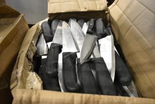 3 Boxes of SHARPENED Stainless Steel Knives Including Chef Knife. 3 Times Your Bid!