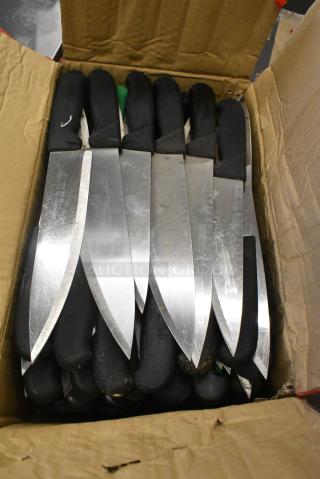2 Boxes of SHARPENED Stainless Steel Knives Including Chef Knife. 2 Times Your Bid!
