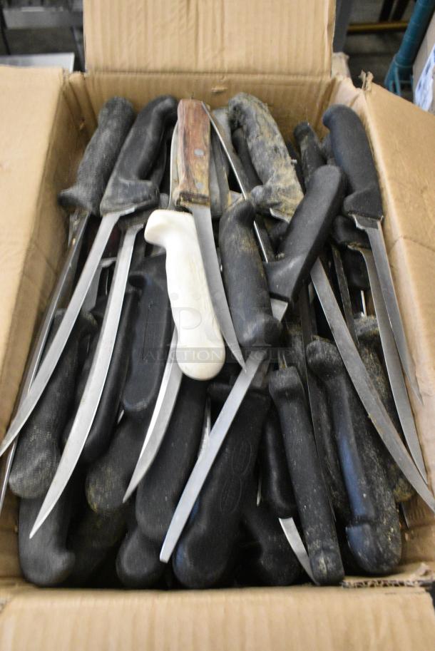 2 Boxes of SHARPENED Stainless Steel Knives Including Fillet Knife. 2 Times Your Bid! - Image 3 of 5