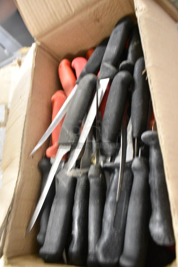 2 Boxes of SHARPENED Stainless Steel Knives Including Fillet Knife. 2 Times Your Bid! - Image 5 of 5