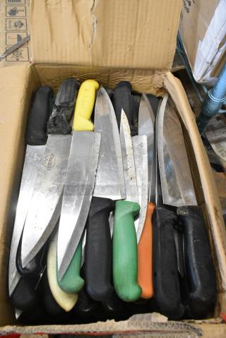 3 Boxes of SHARPENED Stainless Steel Knives Including Fillet Knife and Chef Knife. 3 Times Your Bid!