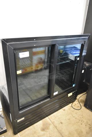 Imbera VRD41 Metal Commercial 2 Door Reach In Cooler Merchandiser w/ Poly Coated Racks. 115 Volts, 1 Phase. Tested and Working! - Item #1182907