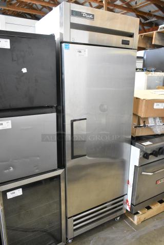 2021 True T-19F-HC Stainless Steel Commercial Single Door Reach In Freezer w/ Poly Coated Racks on Commercial Casters. 115 Volts, 1 Phase. Tested and Powers On But Does Not Get Cold