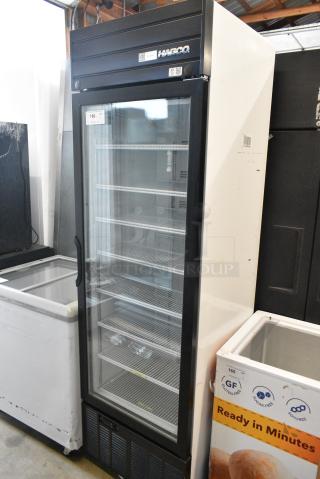 2019 Habco SE18 Metal Commercial Single Door Reach In Cooler Merchandiser w/ Poly Coated Racks. 115 Volts, 1 Phase. Tested and Working! - Item #1182918