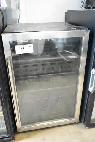 Frigidaire EFMIS155 Mini Cooler Merchandiser. 115 Volts, 1 Phase. Tested and Powers On But Does Not Get Cold - Item #1182923