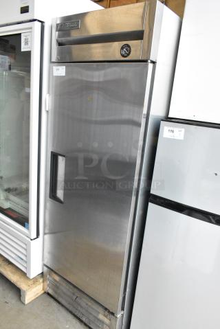 2017 True T-19F Stainless Steel Commercial Single Door Reach In Freezer w/ Commercial Casters. 115 Volts, 1 Phase. Tested and Working!