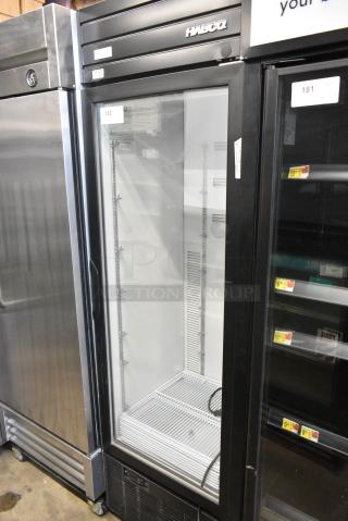 2019 Habco SE18 Metal Commercial Single Door Reach In Cooler Merchandiser w/ Poly Coated Racks. 115 Volts, 1 Phase. Tested and Working! - Item #1182934