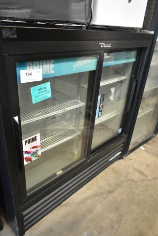 2024 True GDM-41SL-48-HC-LD Metal Commercial 2 Door Reach In Cooler Merchandiser w/ Poly Coated Racks. 115 Volts, 1 Phase. Tested and Working! - Item #1182946