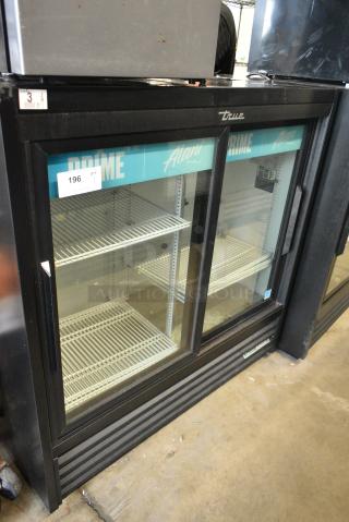 2024 True GDM-41SL-48-HC-LD Metal Commercial 2 Door Reach In Cooler Merchandiser w/ Poly Coated Racks. 115 Volts, 1 Phase. Tested and Working! - Item #1182948