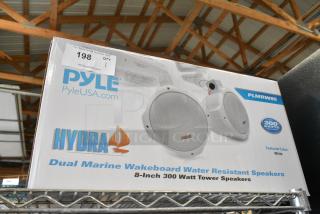 BRAND NEW SCRATCH AND DENT! Pyle Dual Marine Wakeboard Water Resistant Speakers.