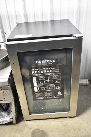 BRAND NEW SCRATCH AND DENT!  Pro Smoker 50 Dry Aging Cabinet Metal Dry Aging Cabinet Merchandiser. 110 Volts, 1 Phase. Tested and Working!