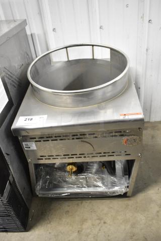 BRAND NEW SCRATCH AND DENT! Cooking Performance Group CPG 351WOKR16N Stainless Steel Commercial Natural Gas Wok Range with 16" Ring. 125,000 BTU.