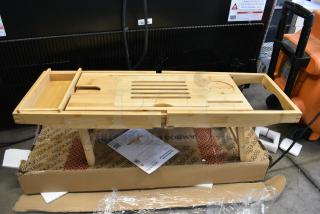 IN ORIGINAL BOX! SereneLife Bamboo Bathtub Caddy