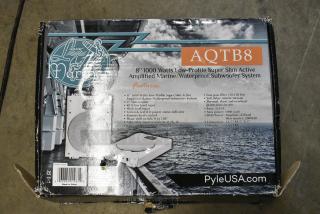 IN ORIGINAL BOX! Pyle AQTB8 Low Profile Marine Subwoofer System