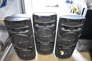 3 Pyle PPHP2835B Portable Bluetooth Pa Speaker System. 3 Times Your Bid!