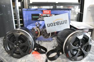 Pyle Power Sports PLUTV45BTR 4" Waterproof Rated Off Rated Wireless BT Speakers
