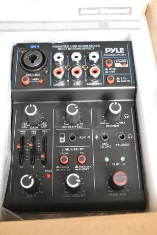 IN ORIGINAL BOX! Pyle PAD33MXUBT 3-Channel Wireless BT Streaming Mini Audio Mixe
